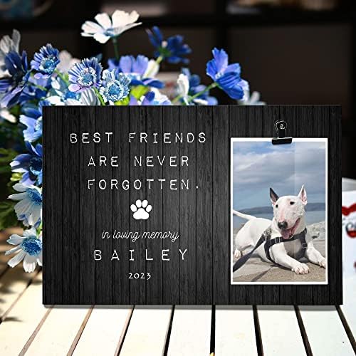 Os melhores amigos nunca são esquecidos, em Memory Bull Terrier Dog Photo Memorial Memorial CLIPE FRAME, GOSTA DE SIMPATIA DO CONTO, Presente de simpatia para animais de estimação
