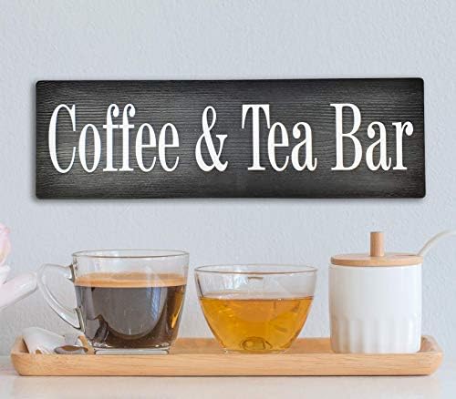 Marthafox 20x56cm, barra de madeira e bar de chá e barra de café assinar café e chá de café e chá de barra de fazenda decoração