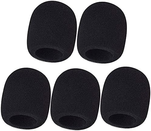 5pcs espessos em estágio portátil Microfone Windscreen Coam Anti-Jet Tampa