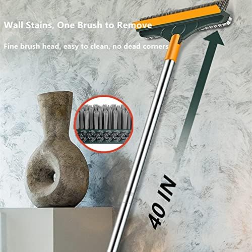 Brush de lavagem de piso de 3 polegadas de 3 polegadas com rodo - 2022 V -esfrega em forma de escova com maçaneta