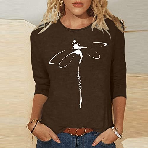Girls Crewneck Cotton Dragonfly Graphic Loose Fit Relaxed Fit Brunch Top Cirl para o outono feminino H9 H9