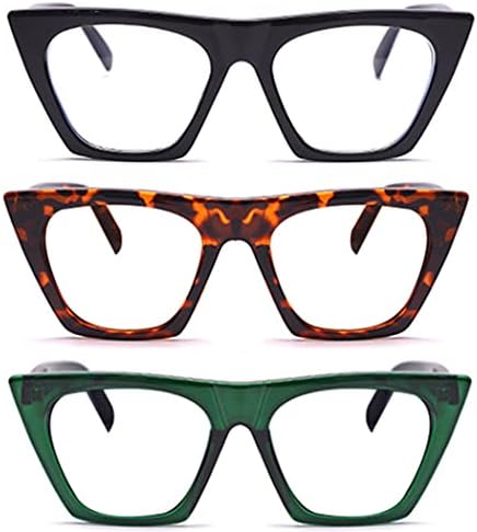 Bullabulling 3 óculos de leitura de pacote para mulheres leitores de estilo gato de olho de gato