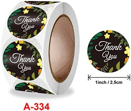 Adesivo de vedação circular obrigado adesivo flor artes artesanato decorativo etiqueta rótulo de vinil adesivos pacote