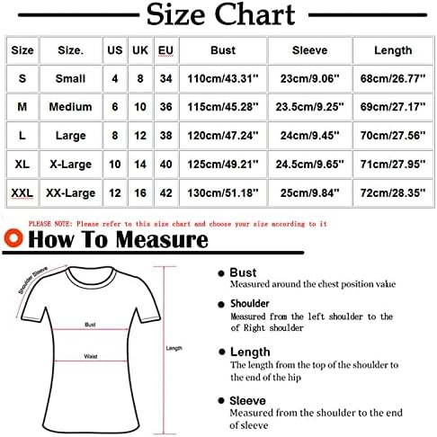 Blouses for Women Casual Summer Casual, Mulheres Tops de moda casual Botão de camiseta impressa de leão tops de manga curta de manga