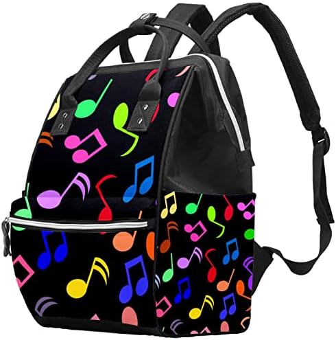 Mochila de viagem Guerotkr, bolsas de fraldas, bolsa de fraldas de mochila, música colorida