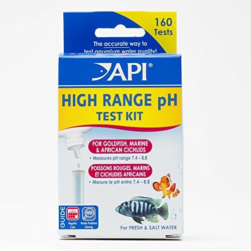 API High Range Ph Test Kit de água doce de 160 testes e água de água de água salgada Kit de água, lâmpada de halogênio de