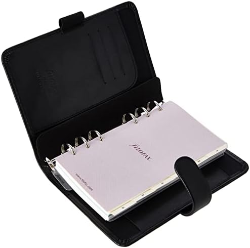 Filofax pessoal organizador de saffiano preto