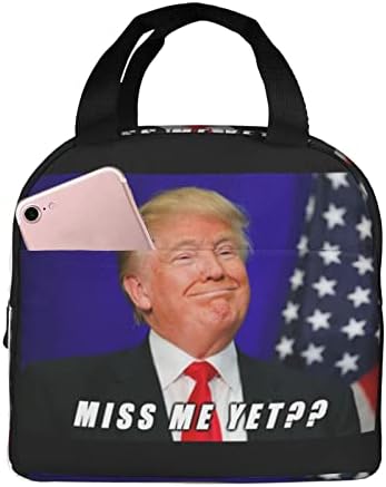 Swpwab Miss Me, mas Donald Trump Reutilizável Folha portátil Saco de Bento Isolados Isolados Para Homens e Mulheres