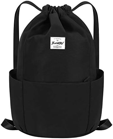 Xeyou Drawstring Sports Backpack Backpack Gym Light Gym Yoga Sackpack ombro da mochila casual Daypack ao ar livre para