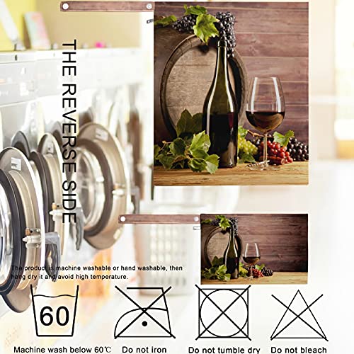 VISESUNNY Still Life Wine Uva Padrão de madeira 2pcs Saco úmido com bolsos com zíper lava -vagaras salateadas reutilizáveis ​​para