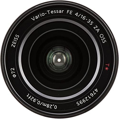 Sony Vario-Tessar T Fe 16-35mm f/4 ZA OSS Lens resistente ao clima com pacote de acessórios