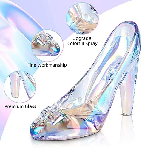 Decoração de sapatos da Cinderela Cinderela, sapatos de saltos de salto alto Crystal Ornamentos de vidro Decoração Gift