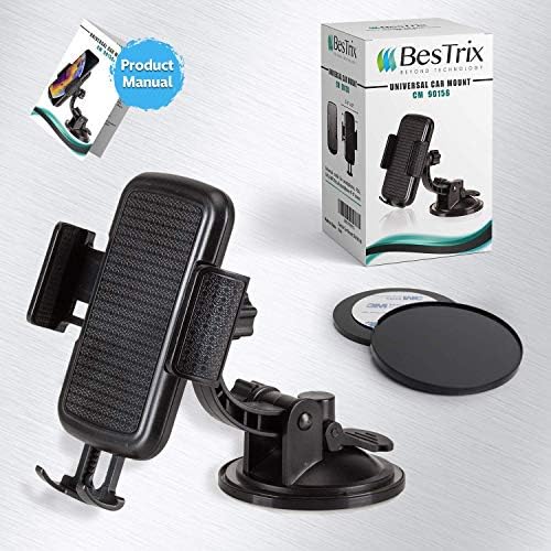 Portador de carro do Bestrix Phone para Dash & Windshield | Suporte para telefone do carro Montante para o painel compatível com