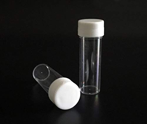 12pcs 25 ml de tubo de frasco de plástico com tampas de parafuso Tubos de teste de amostra de frasco de frasco para