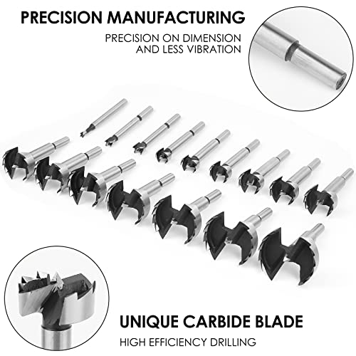 FORSTNER BIT SET 16 PCS - Baidets Wood Drilling, Forstner Drill Bit com posicionamento central