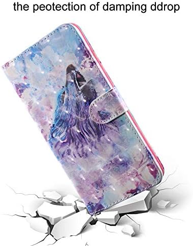 Emaxler Samsung S9 Caso Premium PU CAURLA DE CATURA 3D CASA PINTAGEM CASA PINTAGEM COM LIVRO DO LIVRADOR DE CARTO DE CARTA DO