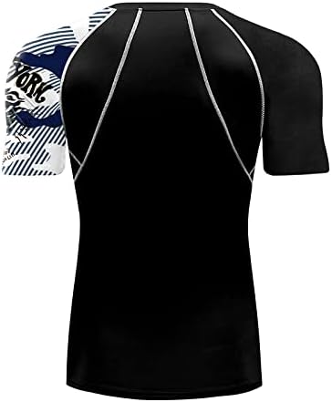 Camisas de guarda -precada masculina UPF 50+ UV Mangas curtas Camisa de natação de compressão Jiu Jitsu BJJ Sports Fitness Gym Tops