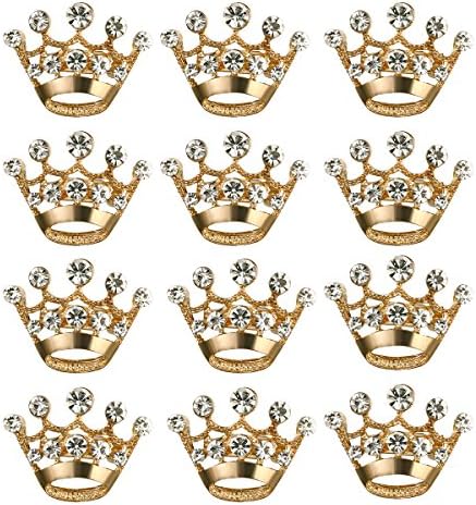 Luoem 12 peças Crown Broche Pin Fashion Diamante Festas de casamento CORPAGE Tiara Crown para suprimentos do Dia dos Namorados do
