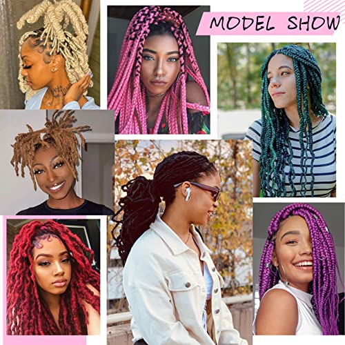Marley Twist Braiding Hair 24 polegadas 7 pacotes Marley cabelos pré -separados cabelos afro toques para mulheres Pré -macia