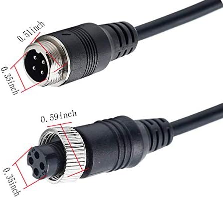 Pen 10ft/3m Car 4pin Aviation Video ExtensionCable para, CCTV TrowView Camera Trailer Trailer Camper Bus Motorhome Backup