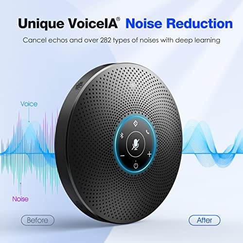 EMEET Bluetooth Speakerphone M2 Max Professional Conference Presidente e 4 microfones direcionais para até 15 conferências