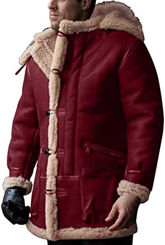 Jaquetas esportivas para homens masculino arinhado de cashmere com capuz de casaco de casaco retro comprido jaqueta