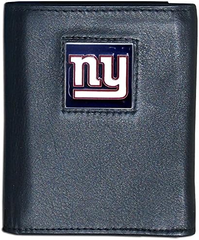 Siskiyou NFL New York Giants Couro Tri dobrável carteira, preto