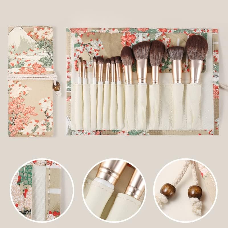 Pincéis de maquiagem do quul 12pcs Definir fundação cosmética da sombra ocular blush Bushing Make Up Brush Tools Style