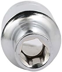 Aexit de 3/8 de polegada Ferramentas operadas com manualmente, acionamento de 6 mm 6 mm 6 pontos de impacto profundo Tom de prata