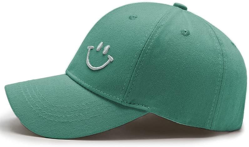 Gegeen Domog Smiley Face Hat Hats Hats Smile Ajuste Basol de Baseball Summer Preppy Y2K Chapéu para homens