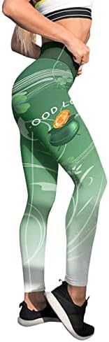 Calças de ioga de tamanho grande para mulheres 3x Butt Lift Pants Green Paddystripes Feminino Pilates Boa Corrida Impressa