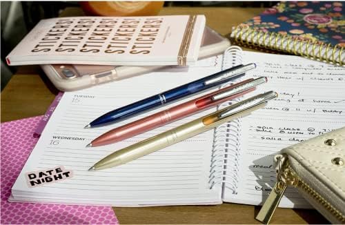 Caneta zebra - 3 pacote de caneta sarasa ponto médio, caneta retrátil de sarasa 0,7 mm de turquesa/barril de ouro branco/rosa -