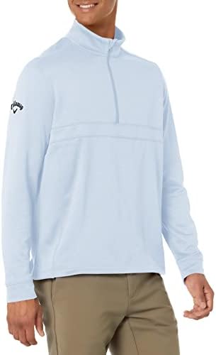 Waffle Swingtech Waffle de Callaway Midweight 1/4 Zip Slave Longa Camada de Base de Golfe