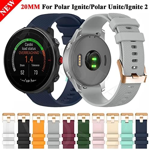 Daseb 20mm Wrist Straps Sport Band for Polar Ignite/Unite Watchband Band Silicone Bracelet Substitui