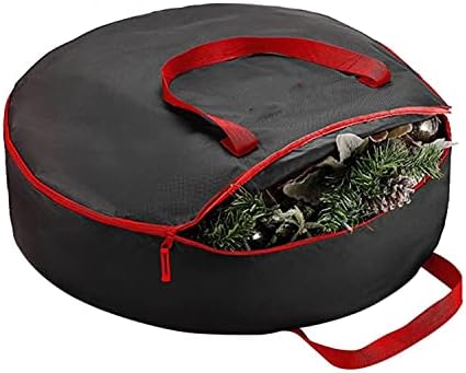 Bolsa de armazenamento de grinaldas de natal cokino -bolsa de zíper para férias de Natal de Natal Valentine Caixas de grinaldas artificiais