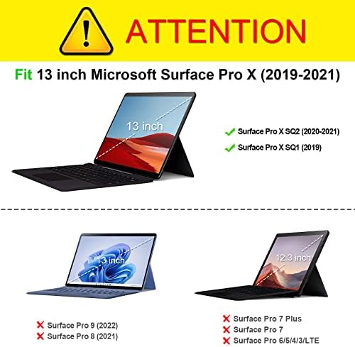 Case fintie para o Microsoft Surface Pro X - TPU SOFT TAPLO VOLTO COMPATÍVEL COM TIPO TIPO TICKOBARO PAR