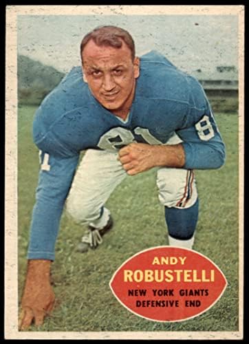 1960 TOPPS 81 Andy Robustelli New York Giants-FB VG/Ex Giants-FB Arnold