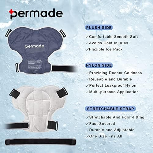 Pacote de gelo de ombro, manguito rotador de terapia fria e quente + pacote de gelo para alívio da dor nas costas