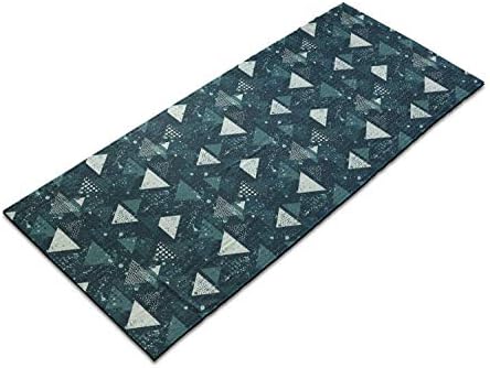 Ambesonne Grunge Yoga Mat Toalha, Ilustração de tinta artesanal Montos de manchas e triângulos monocromáticos, suor