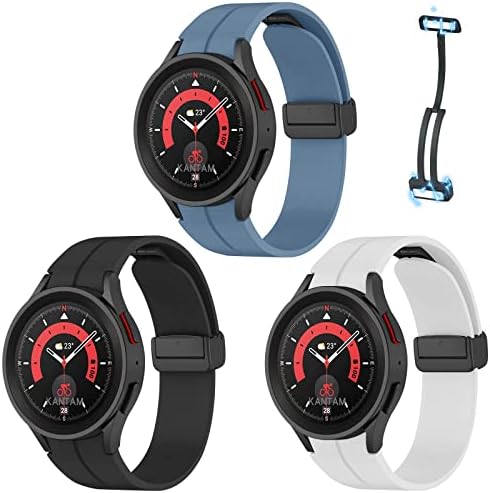 Galaxy Watch 5 Bands 44mm 40mm/relógio 5 Pro 45 mm Bandas, bandas esportivas compatíveis para Samsung Galaxy Watch 4 40