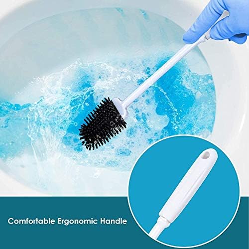 Escova de vaso sanitária sem cantos mortos pincel de vaso sanitário doméstico kit de limpeza de cabelo macio de cabelos