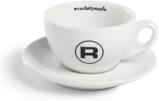 Rocket Espresso de 6 onças Cupcino, branco, porcelana - conjunto de 2
