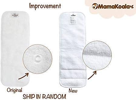 Inserções de fraldas de pano de microfibra mama koala, revestimento macio absorvente reutilizável, de tamanho único