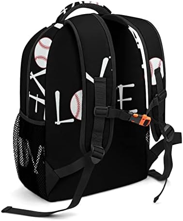 Love Baseball Travel Mackpacks Bolsa de ombro de moda Mochila Multi-bolso para o trabalho de estudo escolar Compras de trabalho