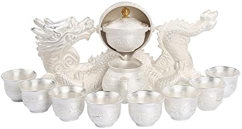Conjunto de chá Chá de chá prata China de chá dourado conjunto de chá prateado Conjunto de chá tradicional chinês Cerâmica Cerâmica
