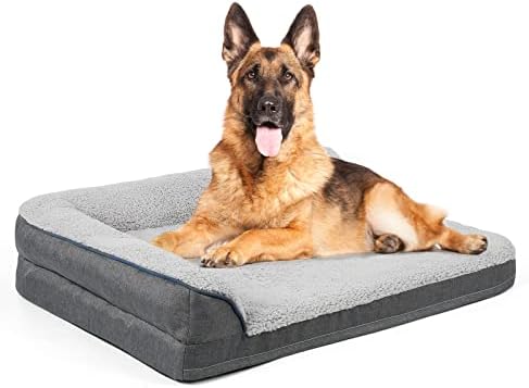 Camas de cachorro sicilaien para cães grandes, sofá -cama confortável de animais de estimação, cães de cães de espuma