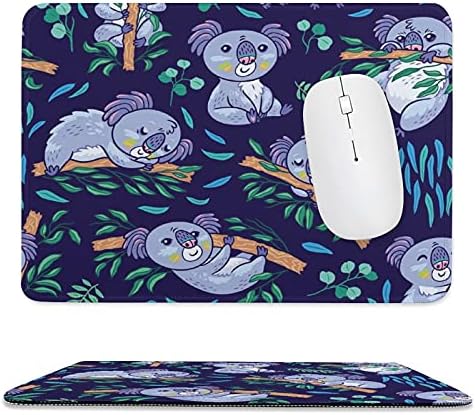 Koalas Forest Mouse Pad Gaming Mousepad Tapete de borracha com desenhos e borda costurada