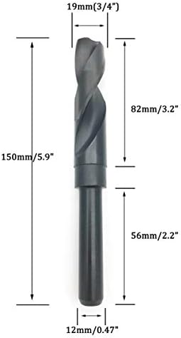 Broca HSS de 3/4 ”, bit de broca de torção de aço de alta velocidade de ½” de ½ ”, corte de 19mm de 12mm de 12 mm de