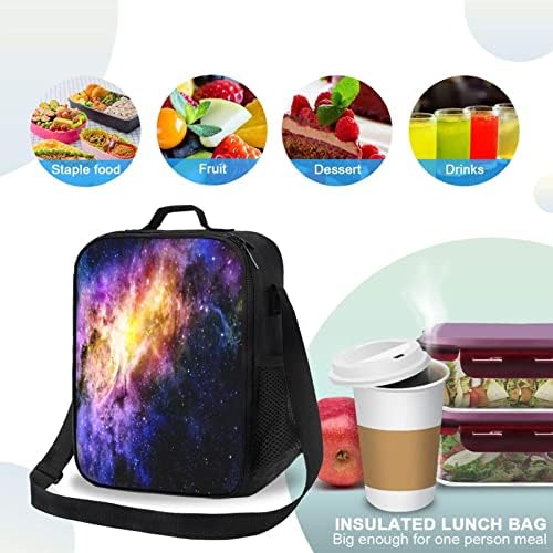 Lunch saco lnsulsal Galaxy no universo lancheira isolada bolsa de bolsa refrigerador lanche reutilizável para o almoço