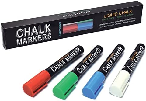 Melhores produtos para escritórios marcadores de giz líquido, ponta reversível de 6 mm, canetas de marcação de apagamento